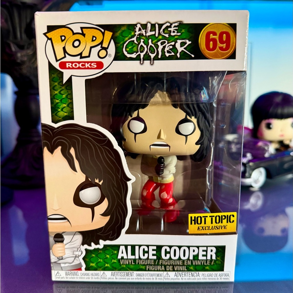 Funko Pop Rocks Alice Cooper Figure with Red and Black Outfit